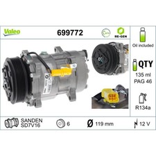 Kompressor Klimaanlage VALEO 699772 für Citroën Peugeot Fiat Jumper I 406 Break