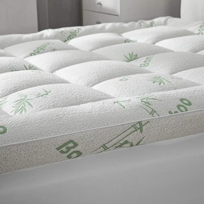 LUXEBREEZE Cooling Bamboo Mattress Topper for Back Pain Relief,8-20"Deep Pocket for Bedroom