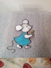 Stained Glass Mouse Approximately 5.5 In Tall Adorable