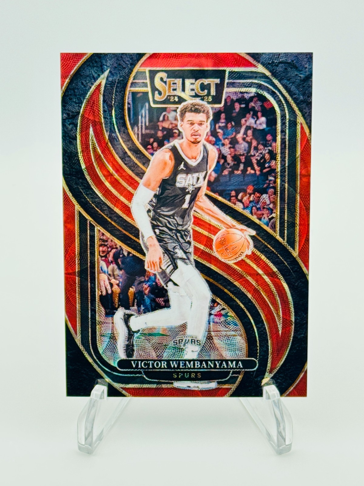 2024-25 Panini Select Premier Level Victor Wembanyama /249 Red Scope Prizm Wemby