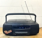 Vintage 1995 SHARP WQ-CH400 Boombox 5-Disc CD Changer + Dual Cassette (Tested)