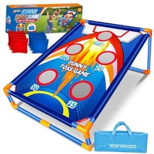 Bean Bag Toss Game for Kids Outdoor Activities, Cornhole Games Rocket-themed