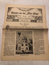 Journal / Vieux Papier Du Samedi 6 Mai 1894