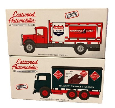 2 Eastwood Automobilia LE Die-Cast Trucks Am Flyer Railway Express Agency NIB