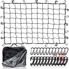 Natural Latex Core Cargo Net for Car SUV Roof Rack  3'x4' Stretches to 6'x8'