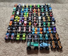 Huge Mega Lot of 74 Monster Trucks 1:64 Scale Hot Wheels Monster Jam Bulk