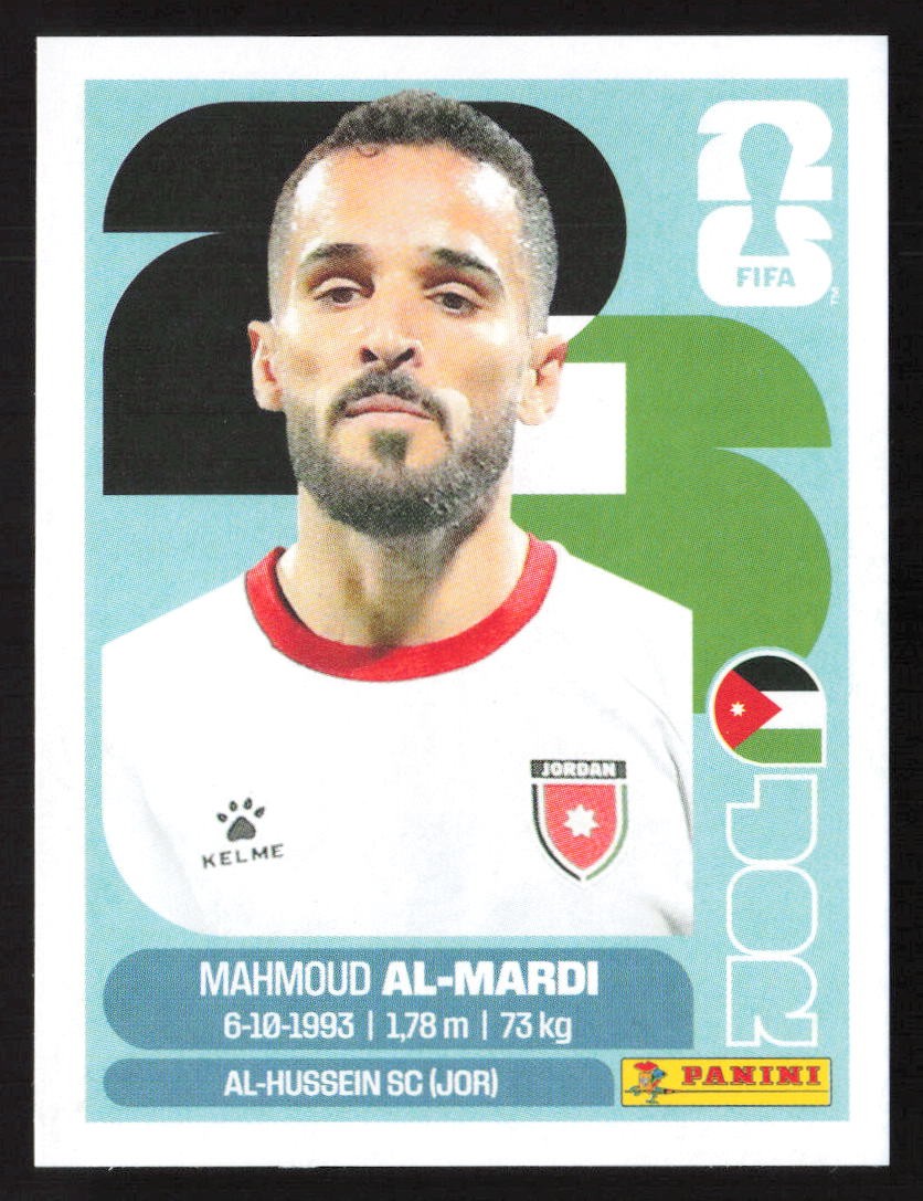 2026 Panini FIFA World Cup Stickers #JOR17 Mahmoud Al-Mardi