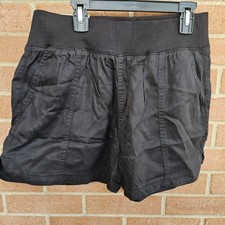NWT Member's Mark Women's Tencel Short Sz M Black 4" inseam Relaxed Fit Pockets