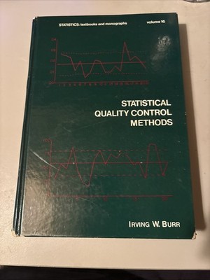 Statistical Quality Control Methods by Irving W. Burr (English) Hardcover Book