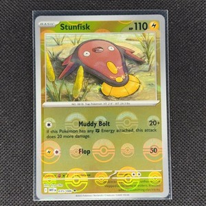 Stunfisk - 035/086 - Pokeball Holo - White Flare - Pokemon Card - NM/M