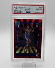 2021-22 Donruss Jonathan Kuminga Rated Rookie Holo Red Laser /99 PSA 10 #240 RC