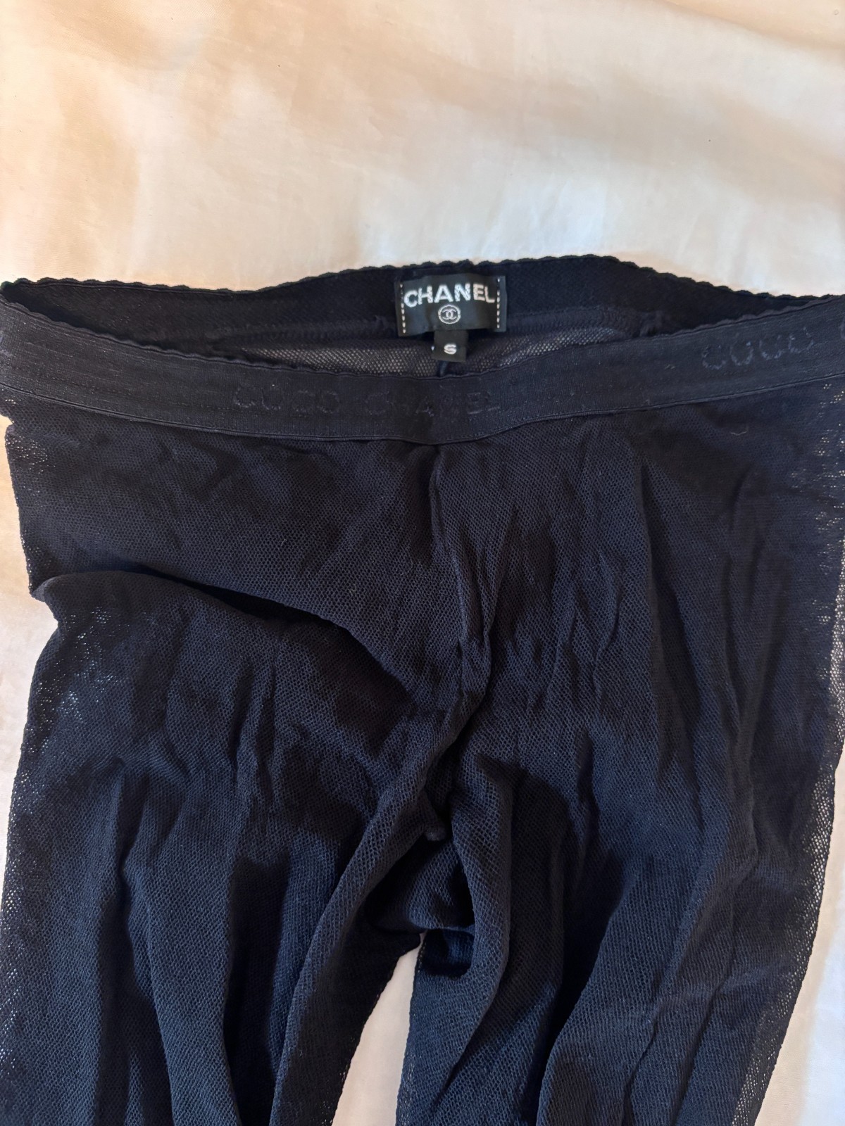 Chanel black and nude two toned tights size S image 2
