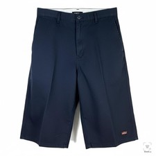 Dickies Shorts Mens 36 Black Chino Flat Front Workwear Pockets 11 Inseam Casual