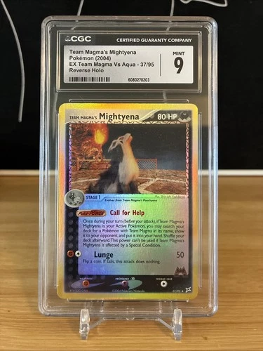 Team Magmas Mightyena 37/95 Reverse Holo CGC 9