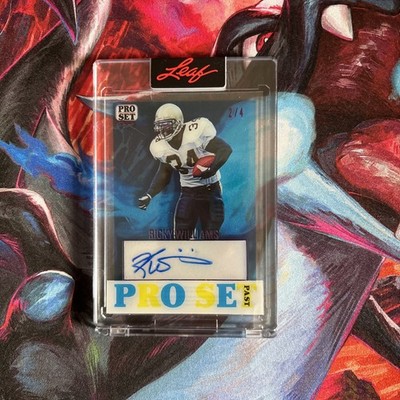 2023 Leaf Pro Set Pure - Pro Set Past 1960 Auto Ricky Williams Blue Spectrum /4