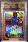 Vladimir Guerrero Jr. 2016 Bowman Chrome Orange Refractor RC AUTO /25 BGS 9.5/10