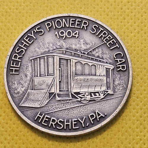 Hershey's Pioneer Street Car ~ Hershey Coin Club ~ 21gr .999 Silver ~B1463 - Picture 1 of 14