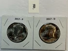 2017 P & D UNC Clad Kennedy Half Dollar Set in CB Flips -Free Shipping - D2