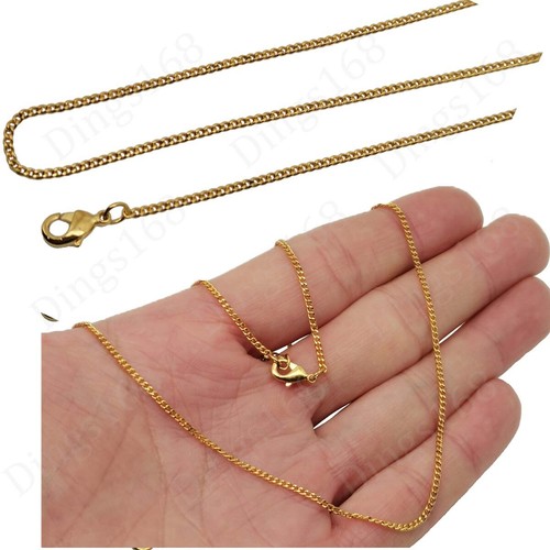 1mm thin Cable Chain Necklace R146G 