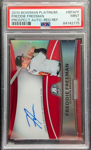 Freddie Freeman [Red Refractor] #BPAFF 2010 Bowman Platinum Prospect Autograph card