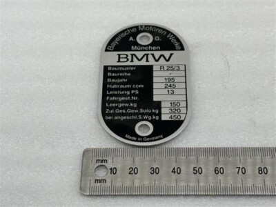 BMW Motorrad ID Plate for Frame R25/3