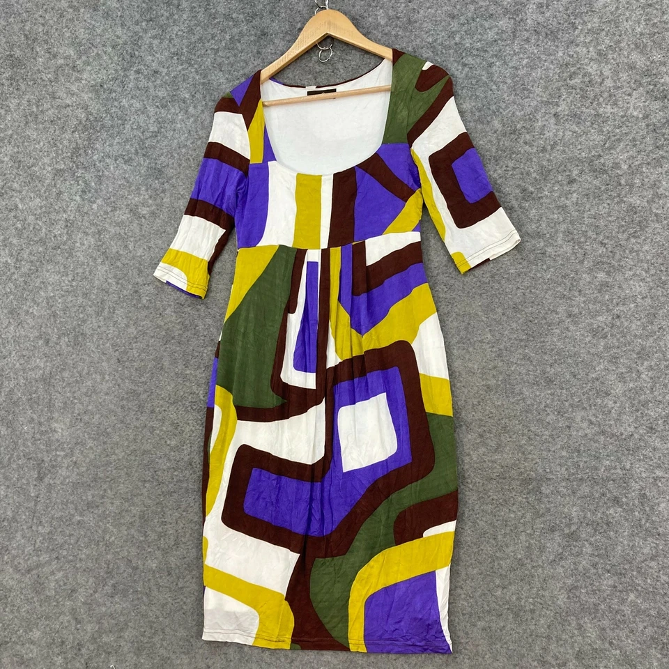 Vestido para mujer George talla 10 multicolor manga corta hasta la rodilla ceñido al cuerpo 25732 Foto 3 de 4