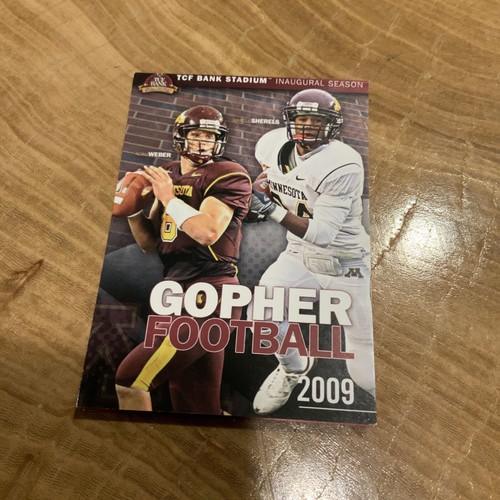 Minnesota Gophers Inaugurals Season Football 2009 & 2010 Spielplan Weber Sherels - Bild 1 von 4