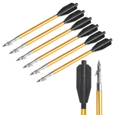 6x 6.8" Aluminum Fish Hunting Arrows Fishing Bolts for Pistol Crossbow bowfish