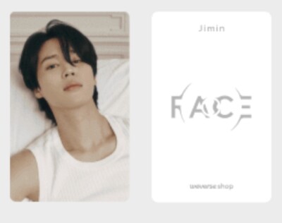JIMIN BTS preorder Luckydraw PHOTOCARD MUSE FACE THE solo