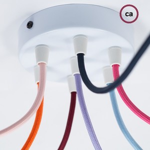 7 Multi Hole Ceiling Rose Cord Grip Electrical Cord Mount Holder