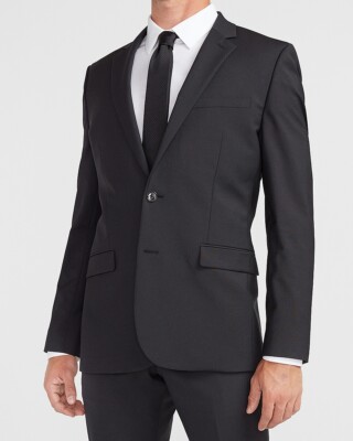 NEW EXPRESS $298 BLACK EXTRA SLIM MODERN TECH SUIT JACKET SZ 40R