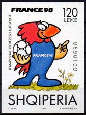 Albania 1998. CAMPEONATO MUNDIAL DE FUTBOL. FIFA. FRANCIA 98. Bloque MNH. Mich.113