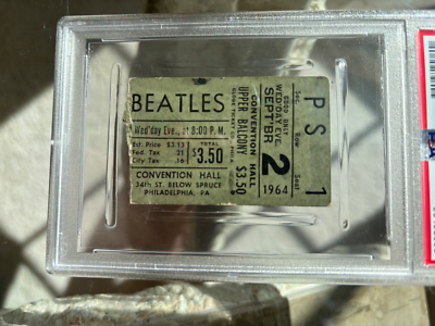 🔥🔥RARE VINTAGE BEATLES 1964 BEATLES PHILADELPHIA CONCERT TICKET
