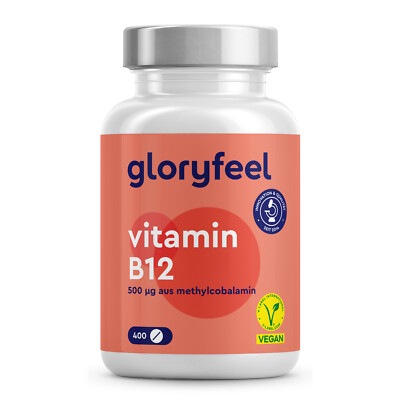 Vitamin B12 -  400 vegane Tabletten - 500µg B12 Methylcobalamin hochdosiert