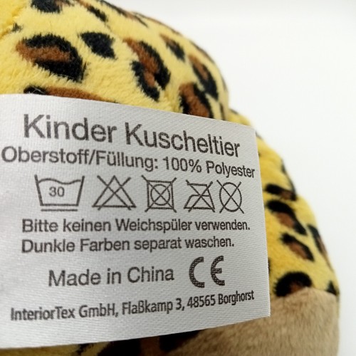 Peluche para niños leopardo 12" juguete suave felpa edredón lavado a máquina - Imagen 5 de 5