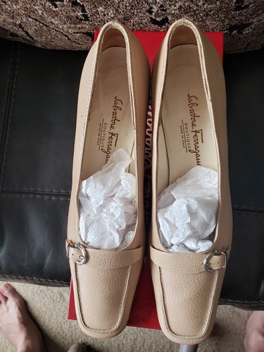 Salvatore Ferragamo LILLAZ Women KHAKY Heels 1.5 Inc Sz 9-4A UK 10 US $858 - Picture 9 of 20