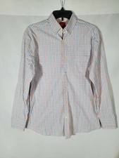 ORIGINAL PENGUIN BY MUNSINGWEAR PEACH TAN BLUE SLIM FIT BUTTON UP MENS 15 32/33