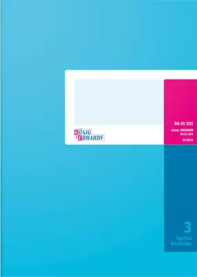 König & Ebhardt Spaltenbuch A4 32 Zeilen 40 Blatt Spaltenanzahl wählbar