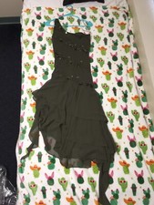 Olive small Prom Formal dress with sequins