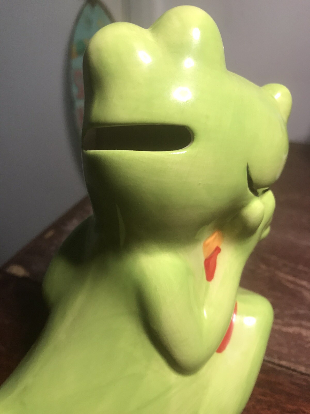 Children's Hand Painted Ceramic Dinosaur Money Box, Green Colour Kids