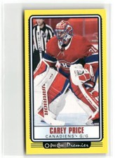2021-22 O-Pee-Chee #P-5 Carey Price O-Pee-Chee Premier Tallboys Yellow Border