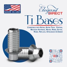 Titanium Ti Base Dental Abutment for Zirconia Crown from Elegant Dental