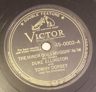 Duke Ellington, Tommy Dorsey – 78 rpm Victor 45-0002: Minor Goes Duke Ellington, Tommy Dorsey – 78 rpm Victor 45-0002: Minor Goes