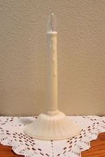 Windowsill Candolier Light Drip Candle Lamp Electric Ivory Vintage 8"