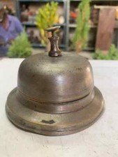 Campanello da scrivania indiano vintage vecchio fatto a mano in ottone recept...