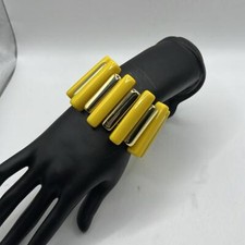 Chic Yellow Gold Tone Bracelet Bangle Chunky Stretch Elastic Jewelry Boho Hippie