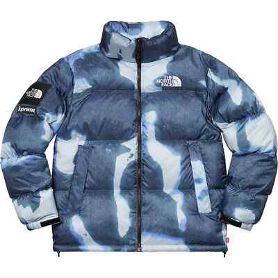 Supreme The North Face Bleached Denim Print Nuptse Jacket Supreme The North Face Bleached Denim Print Nuptse Jacket