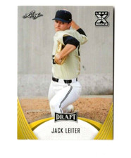 2021 JACK LEITER LEAF DRAFT BASEBALL BLASTER GOLD ROOKIE CARD   MINT  HOT