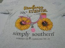 Simply Southern Kindness Is Essential” Short Sleeve Tee Size Large  FLAW
