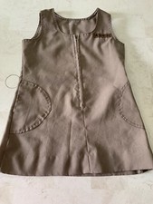 Vtg Brownie Girl Scout Uniform GSA Jumper Dress 7 Brown Zipper